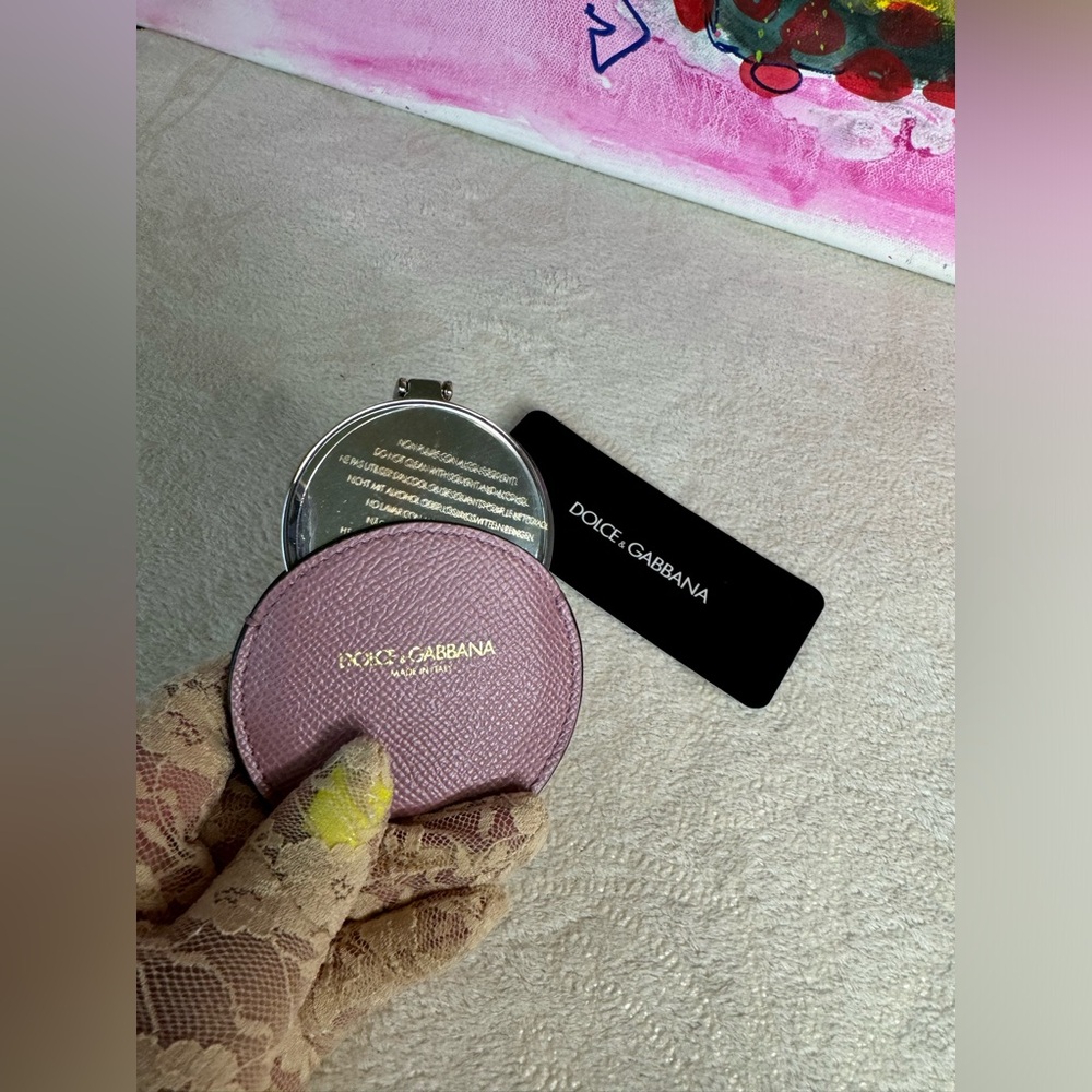 Dolce & Gabbana Pink Colored Compact Mirror w/Case